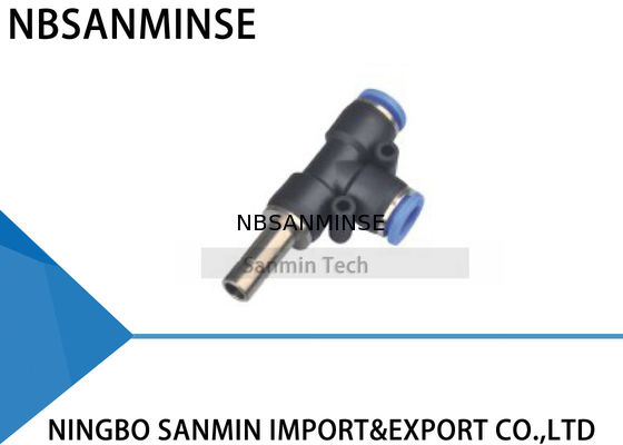 Нажим тройника бега ветви соединителя шланга ПДДЖ пневматический в штуцерах высококачественном Саньмин воздуха Одн-касания быстрых
