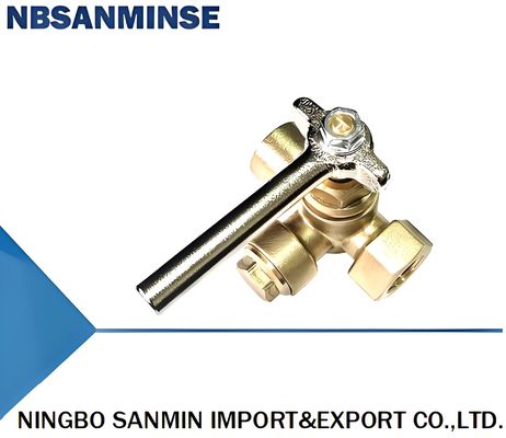 Versatile Copper Three Way Valve For 1/2" Pipe Thread And 2.5Mpa Nominal Pressure Applications