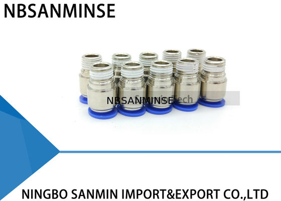 Нажим пластиковых пневматических частей трубки ПОК круглый мужской прямой пневматический в соединителе Саньмин соединения подходящем