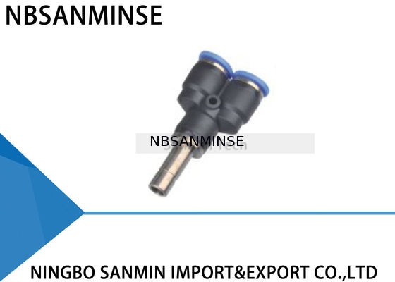 Нажим касания соединителя одного трубы тройника ы пути ПИДЖ 3 пневматический равный в пластиковых штуцерах высококачественном Саньмин воздуха
