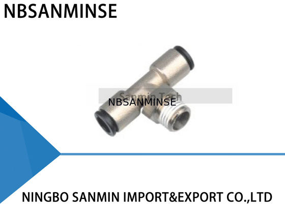 Тройник ветви ПБП мужской полностью латунное тело с быстрым пластикового рукава пневматическое - отключите штуцеры воздуха