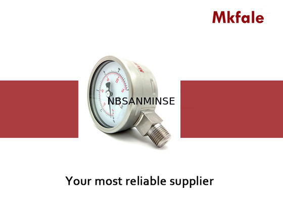 Манометр нержавеющей стали заварки лазера, СМСС - 100мм манометр входа задней части дна 4 дюймов небольшой