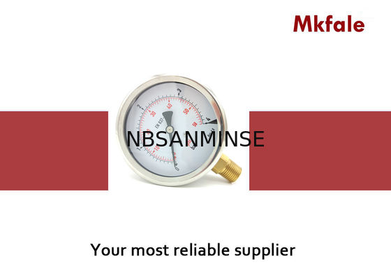 манометр нержавеющей стали манометра 100мм заполненный жидкостью