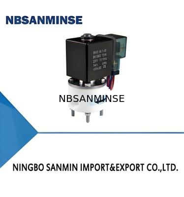 PTFE соленоидный клапан с максимальной температурой окружающей среды +60℃, температурой среды 5℃～150℃ и резьбой M8×1 G1/8 M6 1/4UNF-28