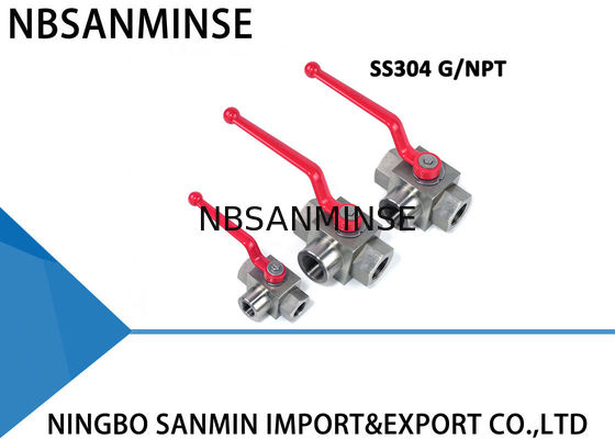 Хорошая работа промышленного гидравлического шарикового клапана воды наддува шарикового клапана высокого трехсторонняя