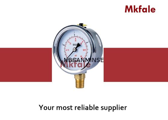 Манометр цельного соединения СМ1СП жидкостный с гофрированным случаем